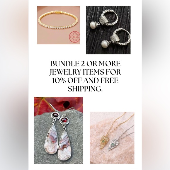 New .925 Sterling with Platinum Overlay Necklace - Picture 2 of 5